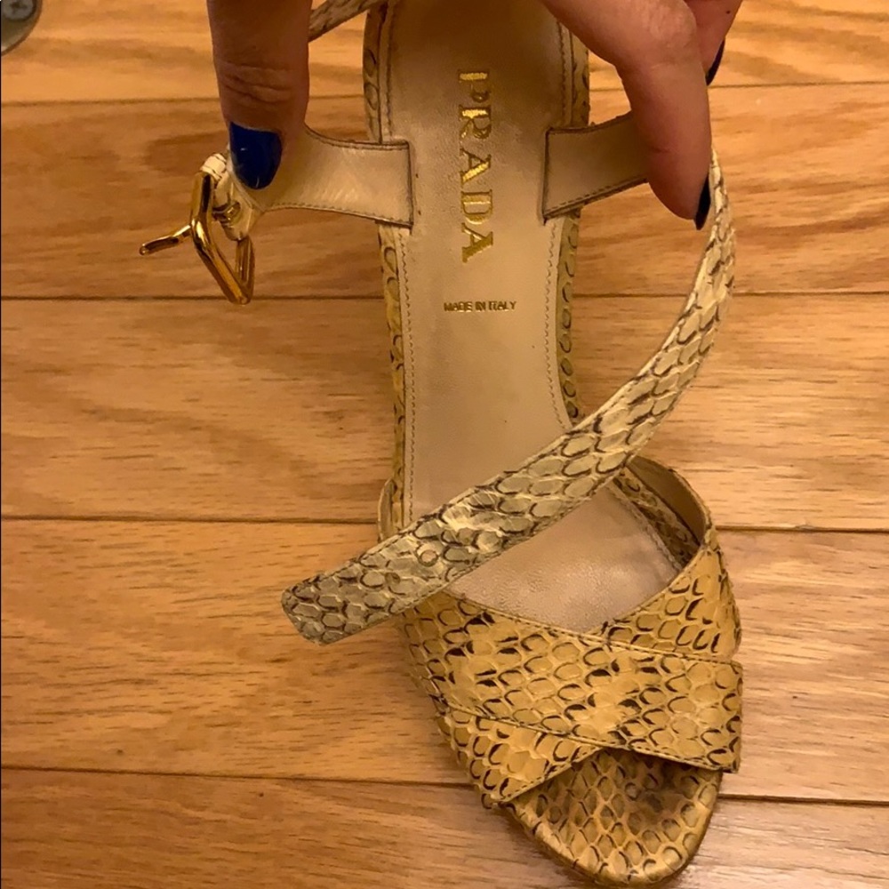 Prada Python Sandals Size 37 - image 3